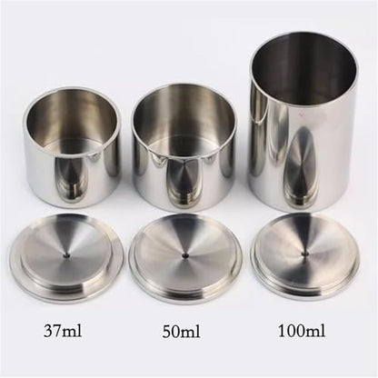 Paint Density Specific Gravity Cup, Stainless Steel Paint Coating Density Specific Gravity Cup Densimeter Liquid Pycnometer for Paintwork,Emulsion.(37ml) - color: 37ml