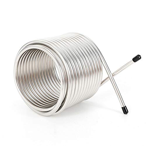 Stainless Steel Cooling Coil Pipe, Stainless Steel Tubing Coil, Double-Layer Immersion Wort Chiller, Beer Brewing Tubing Coil for Home Brewing