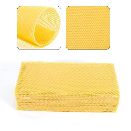 30PCS Honeycomb Foundation, Beeswax Sheets Bee Honey Sheets 16.3 x7.7 Inch Beehive Wax Foundation Beekeeping Equipment Bee Comb Honey Frame