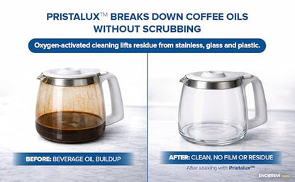 Pristalux Coffee Gear Cleaner Powder – Stainless Steel Mug & Insulated Tumbler Stain Remover – No-Scrub Overnight Soak – Removes Coffee Oils & Odors – Chlorine-Free, Food-Safe. (8 oz)