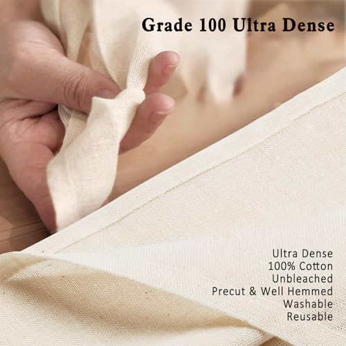 6 PCS Cheese Cloth Strainer Fine Mesh Cloths, 20"×20" Reusable Cutton Cheesecloth Sifter Sourdough Bread Baking Supplies, Nut Milk Bag Butter Filter for Juicing, Queso Fresco, Kitchen and Home