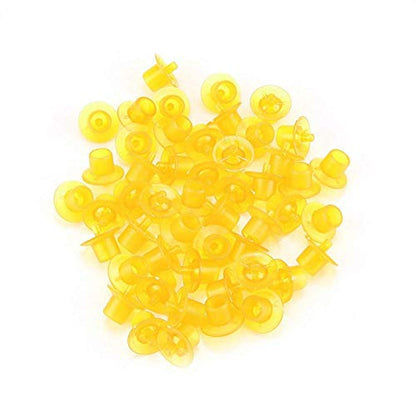 TOPINCN Beekeeping Queen Rearing Cell Cups Plastic Harmless Bee Keeper Equipment Tool Apiculture Supply Hive Frame Accessories 50pcs (Yellow)