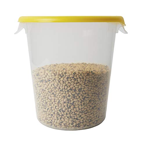 Rubbermaid Commercial Lid, for Round Food Storage Container, Yellow, Fits 6-8 Qt. Containers - color: Clear, size: 6-8 Qt. Lid