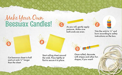 Make Your Own Beeswax Candle Kit - Includes 10 Full Size 100% Beeswax Honeycomb Sheets in Terracotta and Approx. 6 Yards (18 Feet) of Cotton Wick. Each Sheet Measures Approx. 8" x 16 1/4". - color: Terracotta
