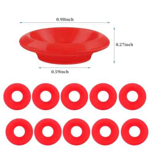 30 Pcs Silicone Rubber Gaskets Washer for Swing Flip Bottles Swing Top Washers Leak-proof Seals fit for Grolsch Bottle Home Brew Beer Soda Bottle Sealing Use (Red)