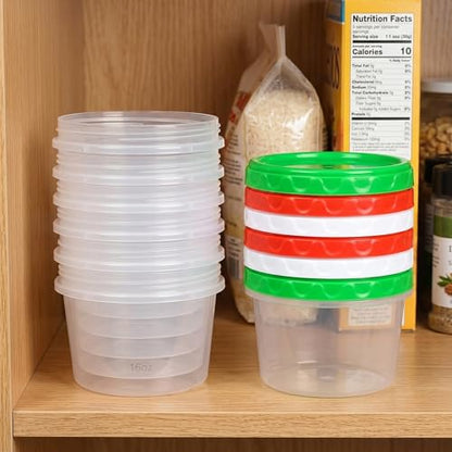 EONJOE 16oz Plastic Freezer Food Soup Containers with Lids, 2 Cup, 12pcs | Airtight & BPA-free for fresh food. Dishwasher/freezer safe, perfect for soup meal prep, portion control,snacks on-the-go - size: 16oz