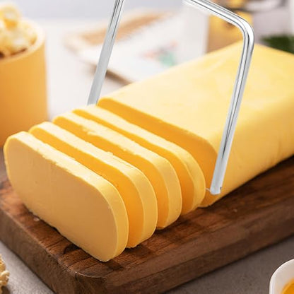 2 PCS Wire Cheese Slicer, Stainless Steel Wire Cheese Cutter Kit for Kitchen Block Cheese and Butter Slicer Tool (Y Type & U Type)