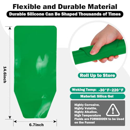Professional-Grade Flexible Funnel for Draining Oil & Oil Change in Narrow and Awkward Places, Easy to Clean & Foldable Flex Funnels, for Lawnmowers, Motorcycles, Snowplows, Trucks, …