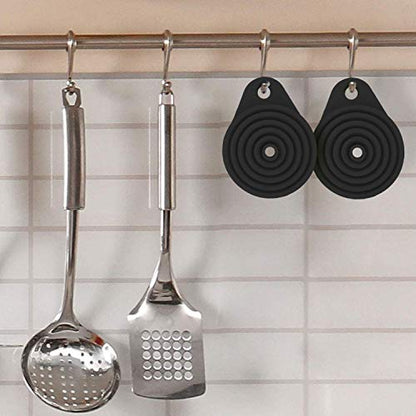 Funnels for Kitchen Use, Food Grade Silicone Collapsible Kitchen Funnel (Black) - color: 1-Black