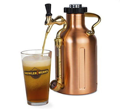 GrowlerWerks uKeg Carbonated Growler-Great Gift for Beer Lovers, 64 oz, Copper - color: Copper, size: 64 Ounces