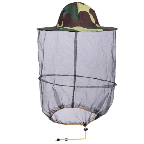 2 Pack bee Beekeeping Beekeepers hat with Veil net Netting Fishing Camping Hood Cap Fly Mosquito mesh Hats for Men Women Kids | 2Pcs Polycotton Nylon,Foldable Packable Camo,Brim Lightweight Sturdy,Beekeeping Halloween,Men Women Bug Gnat Protection