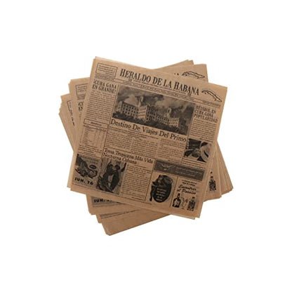 G.E.T. 4-TE1050 12" x 12" Brown Food-Safe Cuban Newsprint Liner (Pack of 1000) - color: Cuban Newsprint, size: 12" x 12", style: 1000 Sheets