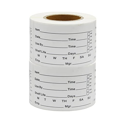 Hcode 2 x 3'' Self-Adhesive Removable Freezer Food Labels- Easy Clean Leaves No Residue- Cooler Food Storage Freezer Stickers Plastic Paper Perfect for Reusable Containers 2 Roll - size: 2*3 fill in-2 roll