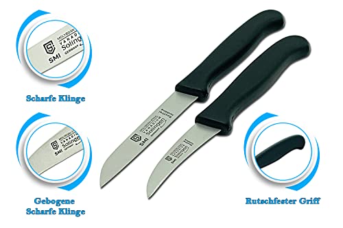 SMI – Solingen Paring Knife Set Germany Peeling Knife birds beak knife for Fruits and Vegetable Straight & Curved Stainless Steel Sharp Blade
