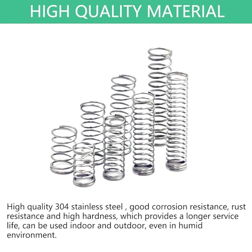 380Pcs Compression Springs Assortment Kit, 20 Different Sizes 304 Stainless Steel Small Springs, Spring Assortment for DIY Project and Home Repairs