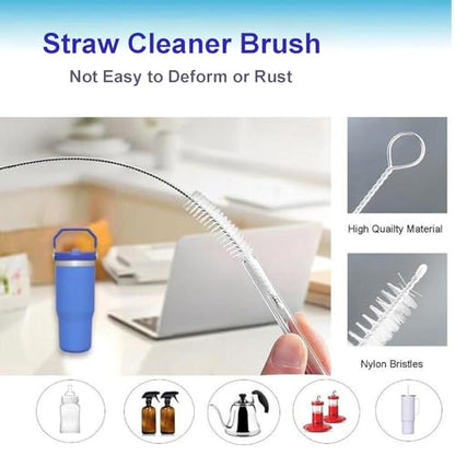 3 Pack Bottle Cleaning Brush Set with Detachable Keychain Ring, Narrow Neck & Straw Cleaner, Portable for College Dorm & Travel