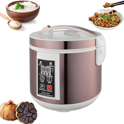 6L Multi-functional Health Fermentation Pot Black Garlic Fermenter 110V Automatic Intelligent Fermenter for Yogurt Enzyme Natto Vinegar Red Wine