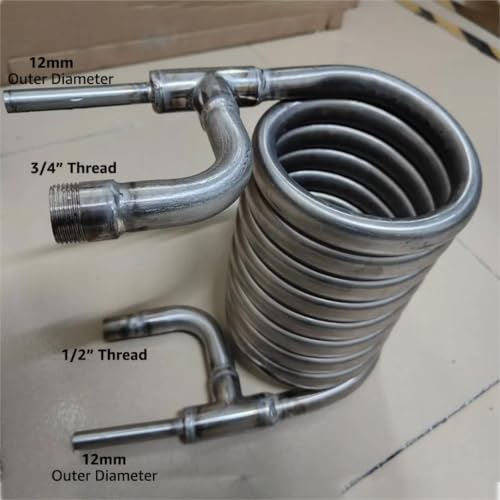 1PC Counterflow Wort Chiller Stainless Steel Coil Tube Chillers Garden Hose Fittings Homebrew Beer Cooler