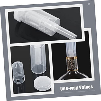 SOLUSTRE 3sets Homemade Non-Return Valves for Fermenting Wine and Beer of Silicone Vent Valves Automatic for Home Brewing and Fermentation and Reusable