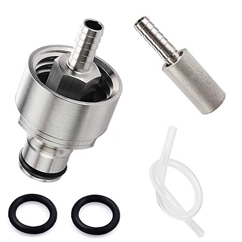 Carbonation Cap Diffusion Air Stone - Homebrew Carbonating Kits Including 5/16" Carbonation Cap, 2 Micron Diffusion Stone, 2 inch Beer Line, used for Soda, Water, Beer Brew