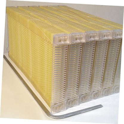 LIOOBO 3pcs Deep Honeycomb Beehive Foundation Durable Plastic Comb Foundation for Efficient Honey Production Easy to Use Beekeeping Supplies Orange