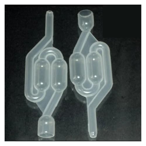 Transparent Air Lock S-Shape Airlocks Bubble Length 17cm 1PC/2PCS S-Shape Air Lock Twin Bubble Grommet Fermentation Wine Making(1pc) - color: 1pc