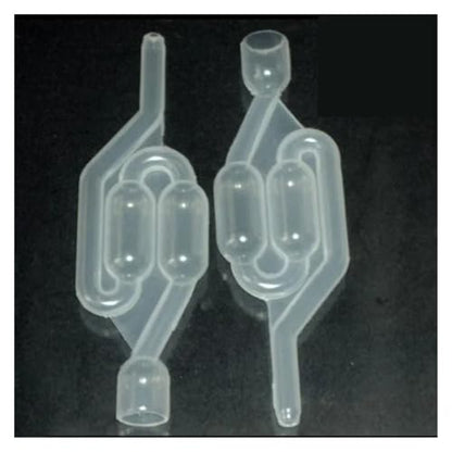Transparent Air Lock S-Shape Airlocks Bubble Length 17cm 1PC/2PCS S-Shape Air Lock Twin Bubble Grommet Fermentation Wine Making(1pc) - color: 1pc