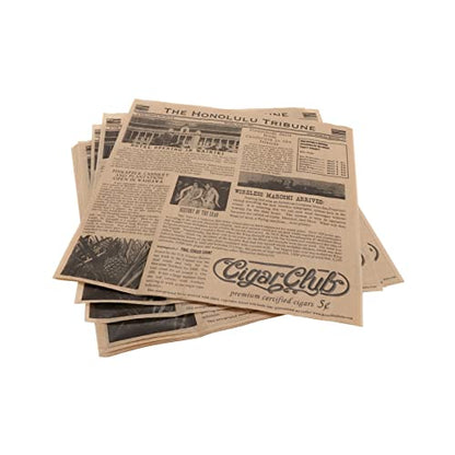 G.E.T. 4-TH1700 12" x 12" Brown Food-Safe Hawaii Newsprint Liner (Pack of 1000) - color: Hawaii Newsprint, size: 12" x 12", style: 1000 Sheets
