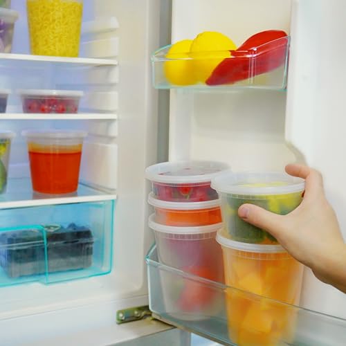 TashiBox 48 Sets 32 oz Plastic Deli Containers with Lids - Clear Airtight Food Storage & Meal Prep Containers, BPA Free, Stackable, Leakproof, Microwave & Freezer Safe - size: 32oz-48sets