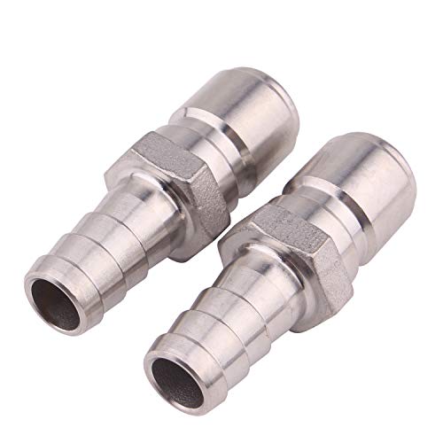 DERNORD Stainless Steel 1/2" Barb Male Quick Disconnect Homebrewing Connector Sanitary Fitting Pack of 2 - size: Barb