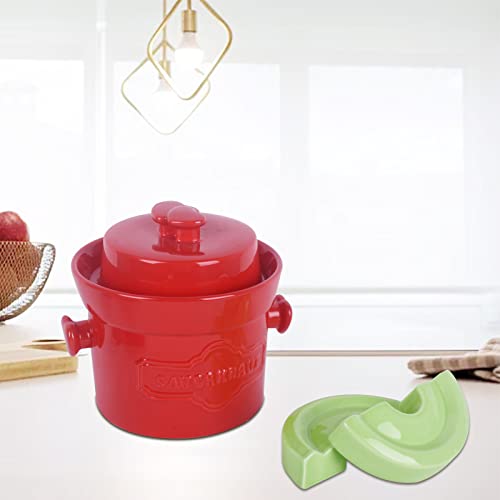 Vencer Wide Mouth Jar Split Fermentation Weight,Fermenting weights for Pickling & Fermentation Crock,Green,VHF-020G - color: Green