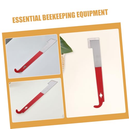 Abaodam 3pcs Stainless Steel J Shaped Hive Tool Essential Frame Lifter and Scraper Equipment for Beekeepers Durable Bee Hive Frame Maintenance Tool
