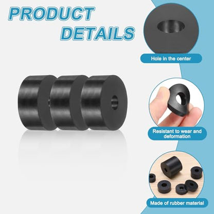 uxcell 16 Pcs Rubber Spacers 40mm OD x 12mm ID x 15mm Height Round Anti Vibration Spacer Rubber Bushing Grommets - size: 40mm OD x 12mm ID x 15mm Height