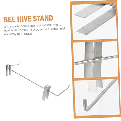 Toyvian Beekeeping Frame Holder Adjustable Height Bee Hive Stand for Beehive Frames Sturdy Metal Shelf for Beekeeping Supplies