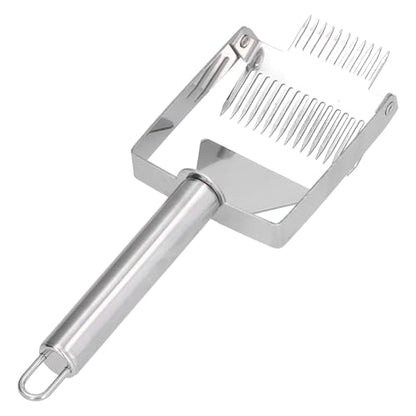 Uncapping Fork Double Head Honey Cutting Scraper Beehive Tool for Beekeeping with Wooden Handle (Stainless Steel Handle Double Ended) - size: Stainless steel handle double ended