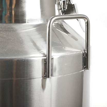 Milk Can with Sealed Lid, Stainless Steel Milk Transport Cans Wine Pail Bucket Tote Jug Pot Oil Liquid Storage Barrel with 2 Handles Sealed Silicone Anti-Leak Ring Lock Belt 60L 15.85 Gallon - color: 60l