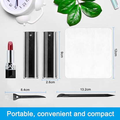 walrfid 2 Pack Screen Cleaner Spray and Wipe for Laptop Monitor and Car Screens, Phone Touchscreen Mist Cleaning Kit for Cellphone, Tablet, PC, Computer, LCD, MacBook, iPhone, iPad, Mac Pro - Black - color: Black, Black