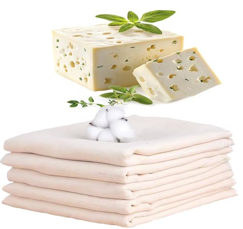 6 Pack Muslin Cloth for Straining Grade 100, 20x20 Inch – 100% Unbleached Cotton Cheese Cloths for Straining Liquid, Cheesecloth for Cooking for Food Preparation, Nut Milk, Broth, and More,