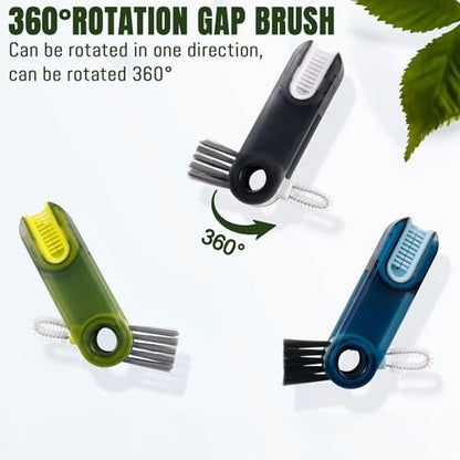 OxiTa 3 in 1 Cup Lid Gap Cleaning Brush Set (3Pcs), Multifunctional Insulation Bottle Cleaning Tools, Multipurpose Bottle Gap Cleaner Brush, Water Bottle Cleaner Brush,Home Kitchen Cleaning Tools