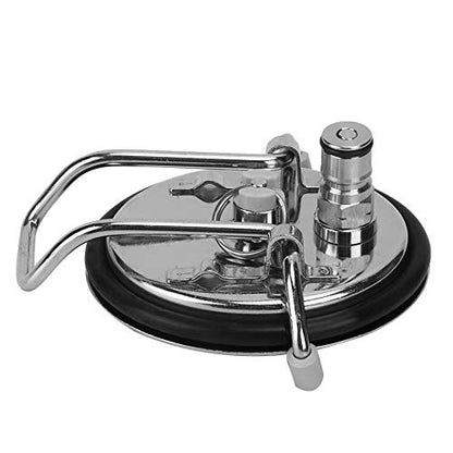 Homebrew Carbonation Keg Lid with 0.5 Micron Stainless Steel Carbonation Stone Replacement Compatible with Pepsi Kegs