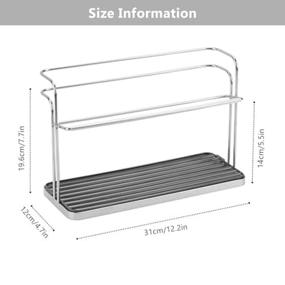 Bottle Drying Rack,Coffee Mug Holder with Drain Tray for Coffee Cup,Water Cup(Silver) - color: Silver