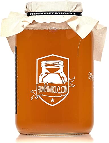 Fermentaholics Kombucha SCOBY - Live Starter Culture – Start A Half Gallon Batch – Six Ounces Of Strong Mature Starter Tea - Brew Your Own Kombucha