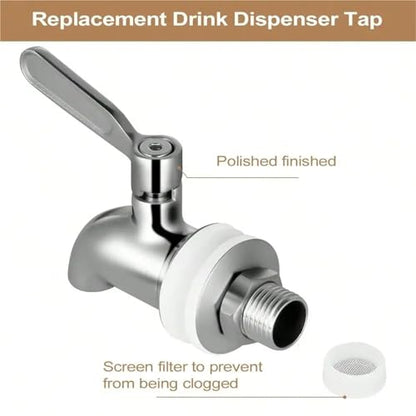 Spigot For Beverage Dispenser 2pcs Beverage Dispenser Replacement Spigot Stainless Steel Faucet Cold Beer Drink Juice Wine Barrel(T 1.6cm) - color: T 1.6cm