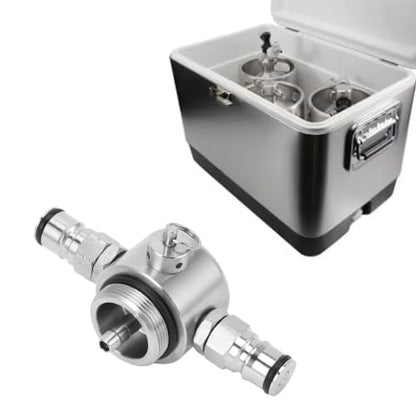 AMONIDA 304 Stainless Steel Beer Keg Spear for Home Brewing Enthusiasts,45psi Security Valve for Safe Dispensing,Double Ball Lock Design,Erosion Proof Construction Small Kegs