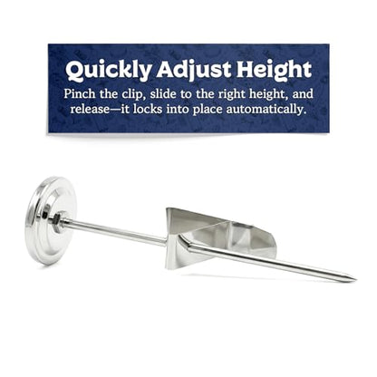 Fermentaholics Stainless Steel 1.5 Inch Dial Thermometer w/Locking Adjustable Clip – General Kitchen Use: Cooking, Baking, Brewing, Cheesemaking, Coffee, & More – Clip Locks into Place