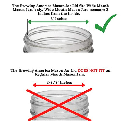 Mason Jar Lids Wide Mouth Plastic 4 pack-USA Made-Flip Cap Screw Top Pour Spout Drink Hole - Leak-proof for Kerr and Ball Canning Jars - Airtight for Drinks to Go and Controlled Pouring - Blue - color: Old Glory Blue