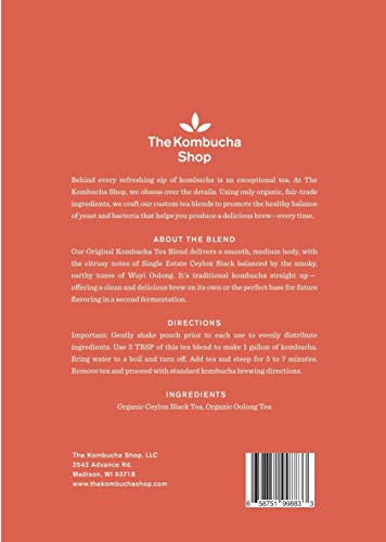 The Kombucha Shop, Deluxe Kombucha Brewing Kit with Tea to Make an Additional 10 Gallons - Six Swing Top Bottles, Stainless Steel Funnel, Custom Bottle Brush, 10 Gallon Tea & Our Original Brewing Kit
