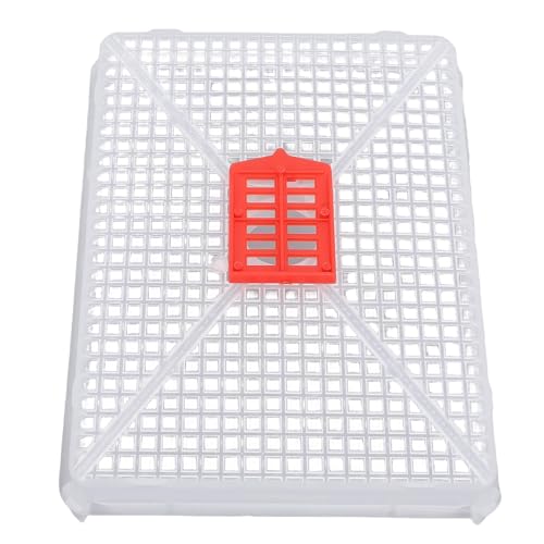 Fdit Square Buckle Queen Bee Cage, Plastic Rearing Cage for Beekeeping with Fine Mesh Grid, Food Grade Lightweight Tool, Introduction of Queens, Anti Escape