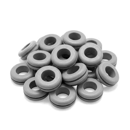 Fermentaholics Airlock Fermentation Replacement Grommets for Fermenter Lid – 20 Pack Grommet Fits 1/2 Inch Hole, For Standard 3/8 in Airlocks, Beer, Wine, Cider, Mead, Fermented Foods (Gray) - color: Gray