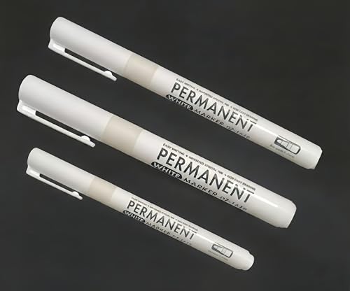 Leaf & Living, White Permanent Marker, Weatherproof and Rust-Free, for Outdoor Planters & Gardens (3 Markers) - size: 3 White Marker